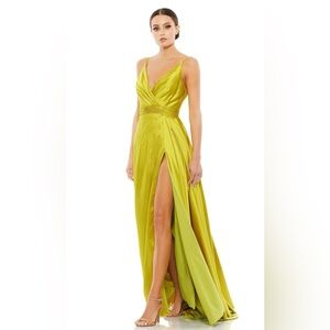 Mac Duggal Long Draped A-Line Gown